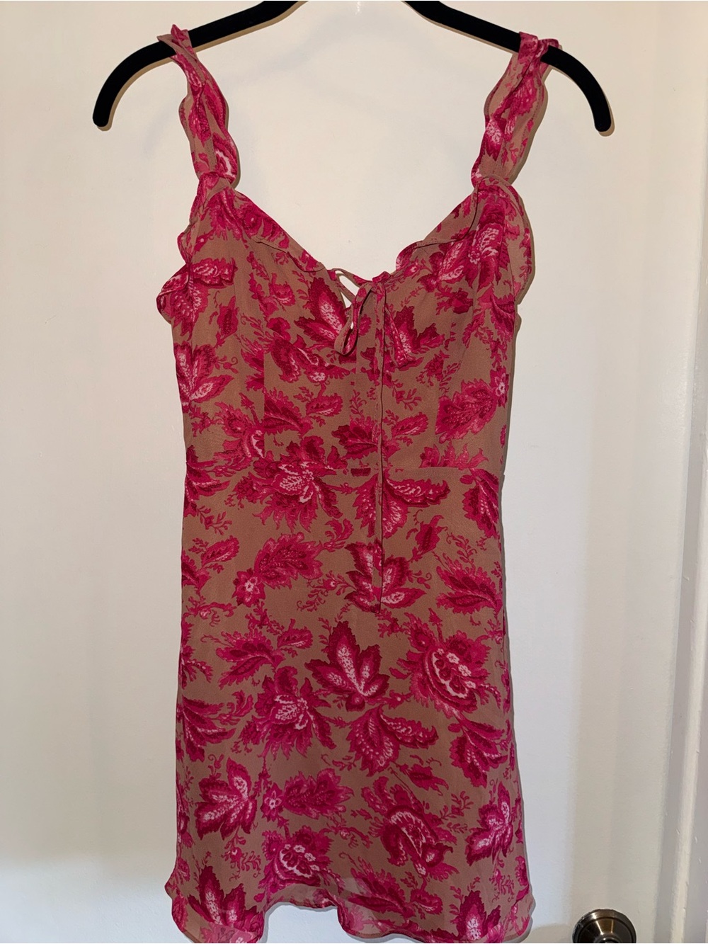 Sundae Muse Floral Ruffle Mini Dress Pink Size 6 NWT